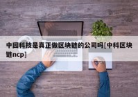 中园科技是真正做区块链的公司吗[中科区块链ncp]