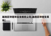 越南区块链项目有哪些公司[越南区块链交易所]